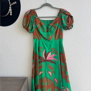 Green and Brown Women's Dress